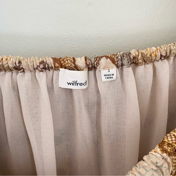 Aritzia Wilfred Talence Blouse Snake Print Size Small Flowy Lightweight - Picture 5 of 12